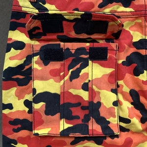 กางเกงคาร์โก้ลายพรางสีส้มพิมพ์ลายกราฟิกผ้าฝ้ายหนานุ่มสำหรับผู้ชาย สไตล์สตรีทแวร์แบบ OEM สั่งทำได้ - Product Image 4