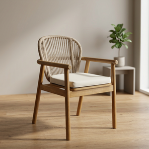 Ensemble de salle à manger OEM ODM personnalisé avec structure en bois/aluminium + taille + couleur des coussins, bois massif résistant aux intempéries, Vietnam, 4/6/8 places - Product Image 3