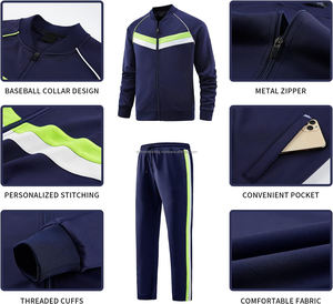 Ensembles de vêtements de sport unisexes de qualité supérieure, légers, 330 à 550 GSM, respirants, à motif écossais, ensembles de survêtements 100% coton, designs d'hiver pour hommes - Product Image 3