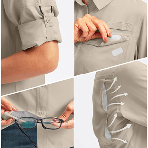 Camisas de Pesca para Mujer, de Poliéster y Spandex, Ajuste Relajado, Producto de Alta Demanda, Precio Económico al por Mayor - Product Image 3
