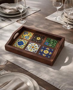 ถาดเสิร์ฟเคลือบเงาแบบทันสมัยขายดี พร้อมหูจับ ดีไซน์อิตาเลียน ราคาคุ้มค่า จาก UO อินเดีย - Product Image 1