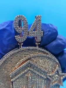 Hip Hop Jewelry Mens Iced Out Custom Letter <b>Pendant</b> 925 Sterling <b>Silver</b> VVS Moissanite Diamond Number Name <b>Initial</b> Logo <b>Pendant</b> - Product Image 2