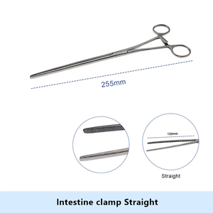 Pinza Intestinal Doyen Atrauma Premium de 23 cm y 25 cm, Recta y Curva, de Acero Inoxidable, Instrumentos Quirúrgicos Gastrointestinales, CE ISO - Product Image 4