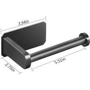 Porte-rouleau de papier toilette auto-adhésif en acier inoxydable, sans perçage, pour cuisine et salle de bain, accessoire mural - Product Image 5