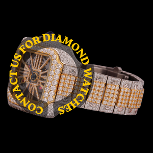 Reloj Mecánico de Alta Calidad con Esfera Cuadrada de Dos Tonos, Acero Inoxidable, Completamente Adornado con Diamantes Moissanite, Moderno y Elegante - Product Image 2