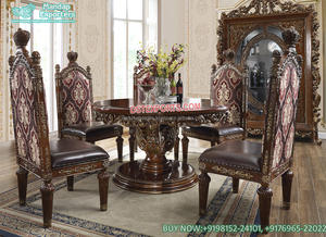 Muebles de Comedor de Madera de Teca Tallada a Mano de Estilo Europeo, Tallado Intenso, Duradero, Moderno, Color Personalizado, Tamaño Personalizado, Decoración - Product Image 5