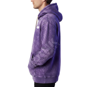 Sudaderas con Capucha para Hombre, Diseño Personalizado, Talla Personalizada, Nuevas, Elegantes, de Primera Calidad, Lavadas al Ácido, Hechas en Pakistán con Mezcla de Algodón - Product Image 3