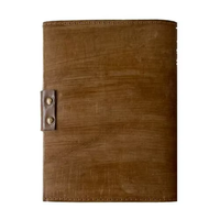 Journal de voyage vintage fait main en cuir véritable gaufré, relié avec pierres précieuses, thème religieux, motif Ombres de livre et Pierre de charbon