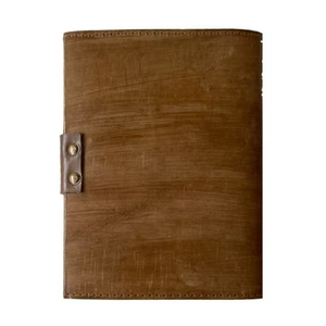 Diario de Viaje Antiguo Hecho a Mano con Cuero Genuino Grabado, Encuadernado con Piedras Preciosas, Estilo Vintage, con Tapa de Piedra de Carbón, Temática Religiosa - Product Image 3