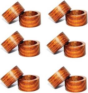 Anneaux de serviette ronds en bois de manguier de haute qualité, écologiques, luxueux et modernes pour la décoration de table de mariage - Prix impressionnant - Product Image 6