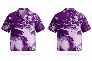 เสื้อเชิ้ตชายหาดแขนสั้นคุณภาพสูงสำหรับผู้ชาย ขายส่งเสื้อผ้า OEM ODM ลายพิมพ์ศิลปะแบบกำหนดเอง - Product Image 3