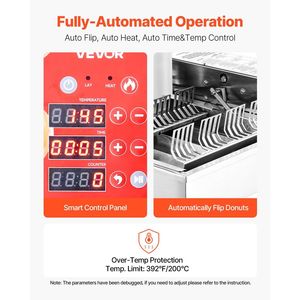 Macchina Automatica Commerciale per Ciambelle in Acciaio Inox, Attrezzatura per Ciambelle a 4 File, Macchina Elettrica ad Alta Potenza per 240 Pezzi/Ora - Product Image 3