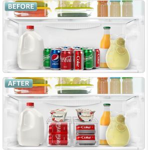 Organizzatore per Frigorifero, Porta Lattine Impilabile per Dispensa e Congelatore, Contiene 12 Lattine Ciascuno, Senza BPA - Product Image 4