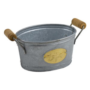 European Planters Galvanized Design Planter and Pots Antique <b>Garden</b> Decor Planter With Handle for Flower and Plant Decor - Product Image 3