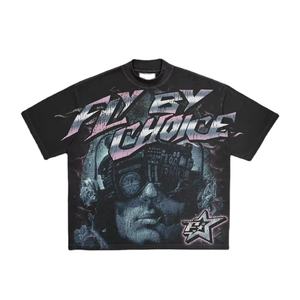 Camiseta Casual Oversize de Algodón 100% de Alta Calidad para Hombre con Hombros Caídos, Diseño de Logotipo Personalizado, Patrón Liso, Logotipo Personalizable - Product Image 1