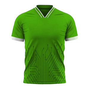 Camiseta de Fútbol para Hombre, Cuello en V, Manga Corta, Estampado Digital, Absorbente de Humedad, Poliéster, Cierre con Hebilla en T, Corte Regular - Product Image 5
