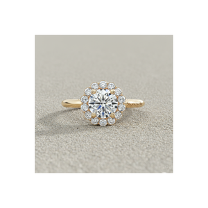 แหวนหมั้นชุบทองคำสีกุหลาบประดับเพชรทรงดอกไม้ Stonewels - ได้รับการรับรอง - Product Image 1