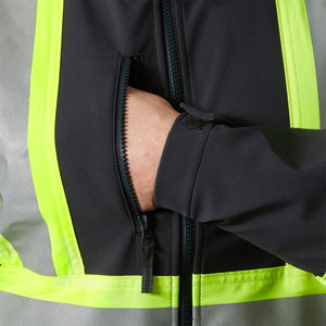 Veste Softshell Imperméable de Sécurité Industrielle pour Travailleurs du Bâtiment, Haute Visibilité, Réfléchissante, Imperméable et Respirante - Product Image 5
