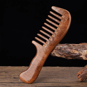 Peigne à cheveux classique en bois de Neem, en bois naturel, antibactérien, pour un toilettage doux, une routine capillaire saine et un coiffage efficace - Product Image 5