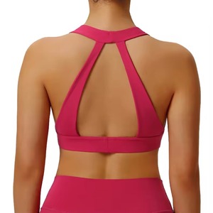 Soutien-gorge de sport personnalisé en gros pour femmes, col carré profond, antichoc, pour la gym, le yoga et le fitness - Product Image 6