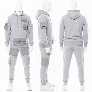 Survêtements de sport à capuche pour hommes, collection automne, abordables - Haute qualité, écologiques, grande taille, décontractés, unis, respirants, séchage rapide - Product Image 1