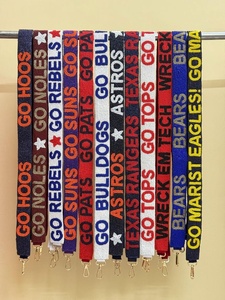 สินค้ากีฬาแบบกำหนดเองสำหรับงานอีเว้นท์ อุปกรณ์เสริมสำหรับแฟนกีฬา สายคล้องกระเป๋าแบบลูกปัด สายคล้องแบบกำหนดชื่อและโลโก้ได้เต็มรูปแบบ - Product Image 3