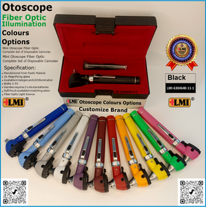Otoscopio de Fibra Óptica LAPA MASTER INDUSTRY de Alta Calidad, Juego de Instrumentos Negros, Manual, Reutilizable, Ligero, Ecológico, con Certificación CE - Product Image 4
