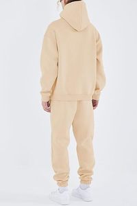 Survêtement décontracté pour homme à capuche, couleur unie, 100% coton, manches longues, coupe ample, respirant, pour l'automne, avec poches latérales - Product Image 2