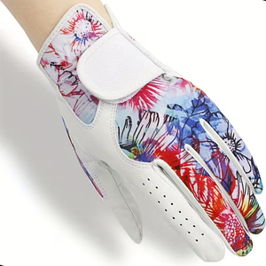 Guantes de golf profesionales transpirables para hombre, diseño de sublimación, piel de oveja, guantes de golf para mano izquierda y derecha para hombre y mujer - Product Image 5