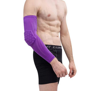 Manga de compresión acolchada con protector de codo para fútbol, voleibol, béisbol, protección, nombre del equipo personalizado, logotipo frontal, tallas para adultos - Product Image 5