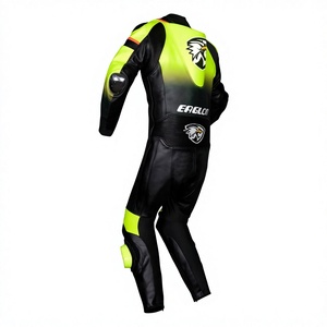 Traje de Motociclismo Personalizado para Hombre, de Cuero Vacuno/Canguro, Mono de Una Pieza, con Protección CE y Soporte para la Espalda - Product Image 2