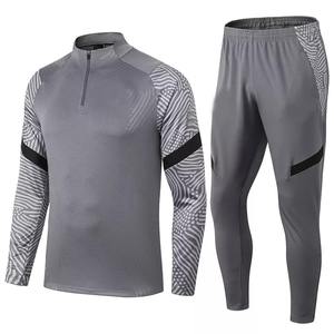 Nuevo Conjunto Deportivo Informal de 2 Piezas con Diseño Personalizado para Hombre, Traje Deportivo Ligero y Transpirable para Fútbol - Product Image 1