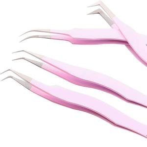 Pinzas para Extensión de Pestañas de Fibra, Volumen 45, 90 Grados, Pinzas Metálicas de Alta Calidad para Venta al Por Mayor - Product Image 4