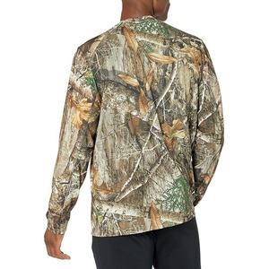 T-shirt camouflage Realtree personnalisé pour homme, 100% coton jersey, col rond, manches longues, pour la chasse et les activités de plein air, respirant - Product Image 2