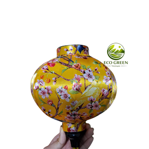 Vietnamese Silk Lantern Hoi An Style Foldable Hanging Lamp for Wedding Planner and Event Rental Decoration - Product Image 1