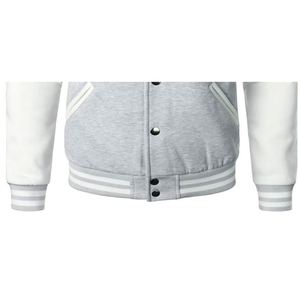 Blouson universitaire en laine pour homme, 100 % coton, col montant, service OEM personnalisé, coupe-vent et respirant, vente en gros - Product Image 5