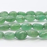 Perles ovales lisses en quartz fraise vert de qualité supérieure, 7x11 mm, perles de pierres précieuses fraise vertes naturelles, brin de 16 pouces - Product Image 5