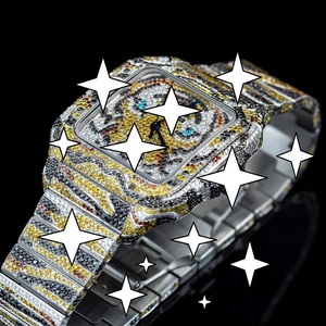 Montre automatique analogique personnalisée vintage avec cadran tigre glacé, lunette carrée entièrement pavée de diamants, style hip-hop de luxe - Product Image 4