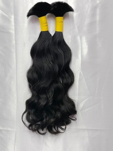 Cheveux humains 100 % naturels non traités, toutes cuticules alignées et pointes très épaisses, prix d'usine en gros, cheveux vierges en vrac. - Product Image 3
