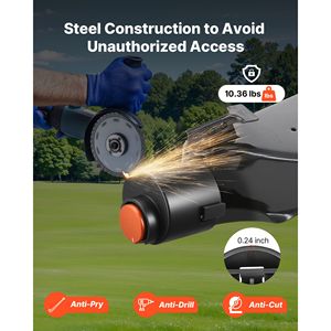 Lucchetto per Gancio di Traino Rinforzato per Accoppiatori Airstream da 2 5/16 Pollici, Catena di Sicurezza per Rimorchio, 3 Chiavi, Resistente alla Ruggine, Accessorio per il Controllo del Carico - Product Image 2