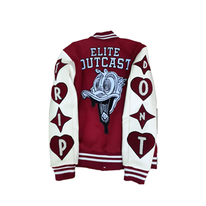 Chaqueta Varsity de Invierno al por Mayor, de Lana, Resistente al Viento, Personalizada con Letras Bordadas, para Hombre - Product Image 2