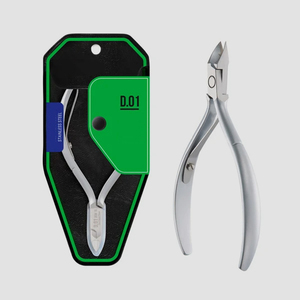 D-01 Alicates para Cutículas de Manicura con Acabado Espejo, Mango Semicurvo, 2 Filos, Alicates para Cortar Cutículas de Uñas, Alicates para Uñas Afilados y Duraderos - Product Image 1