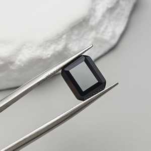 Natural Black Spinel Rectangle Faceted Gemstone Emerald Cut Loose Black Spinel Multiple Sizes For Jewelry Wholesale - Product Image 6
