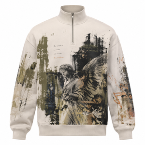 OEM ODM Custom <b>Lined</b> Oversized Half Zip Quarter Zip <b>Sweatshirt</b> Premium <b>Fleece</b> Pullover Unisex Casual Sportswear Private Label - Product Image 1