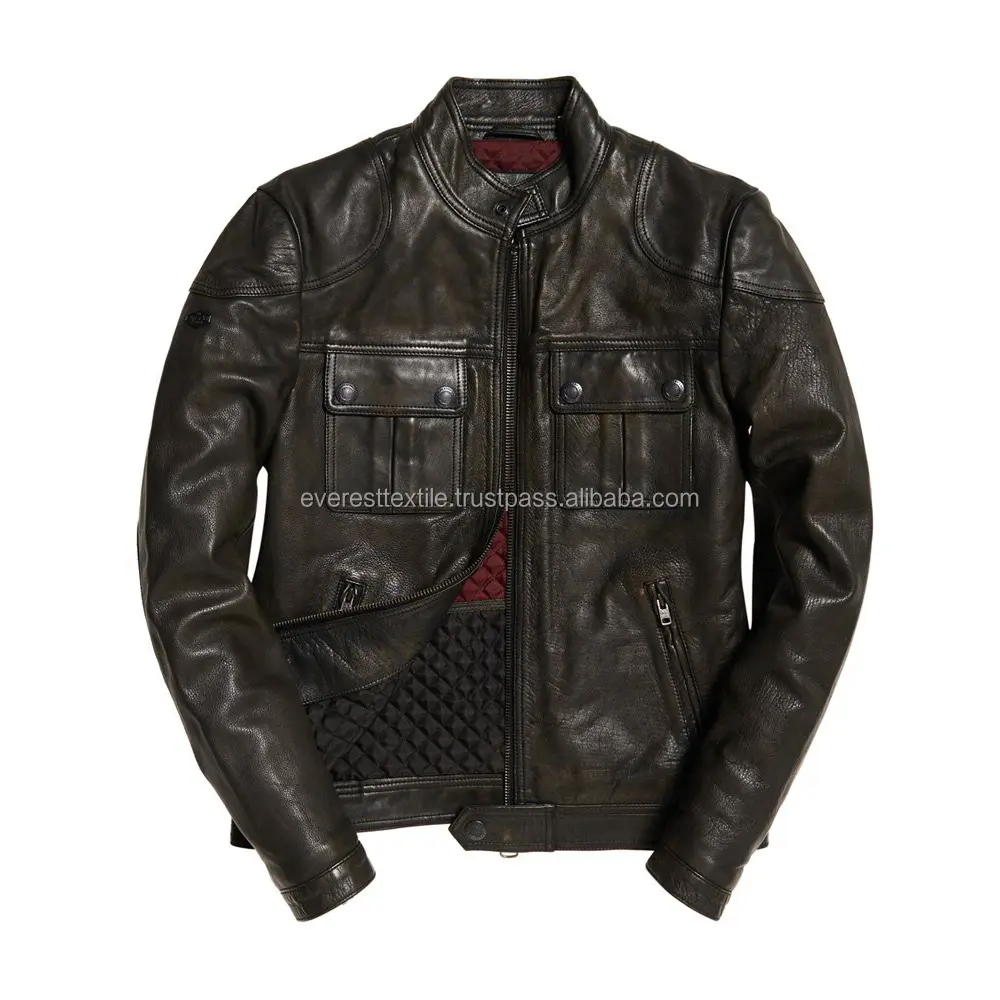 black leather jacket for men plus size biker style leather jacket cow hide leather high quality warm winter plus size jacket