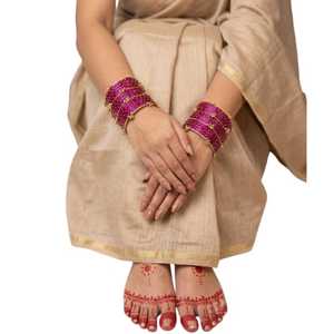 High Quality Indian Bridal <b>Bangle</b> <b>Set</b> Kundan Crystal <b>Bangles</b> Punjabi Kashmiri Churiyan for Wedding Dulhan Small changes occur - Product Image 1