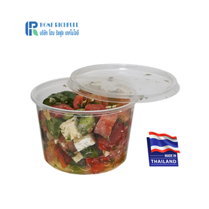 Recipiente Redondo Transparente Desechable de PP, Libre de BPA, Apto para Microondas, para Sopa, con Tapa, para Camping, en Varios Tamaños, Económico - Product Image 6