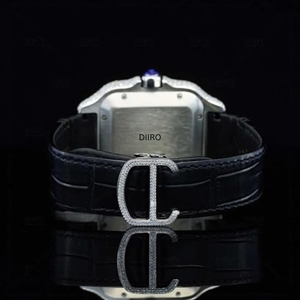 OEM ODM Luxury Mechanical Watch for Men Stainless Steel <b>Square</b> Dial High Quality Analog Dial Moissanite Watch - Product Image 4