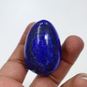 Œuf en lapis-lazuli naturel poli, pierre de cristal bleu profond, marque PANJSHIR GEMS INTERNATIONAL, décoration d'intérieur, 1 pièce MOQ - Product Image 3
