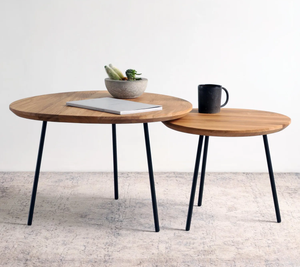 Mesa de Centro Moderna de Lujo, Hecha a Mano y Personalizada, con Tapa de Madera Blanca y Metal Dorado, Estilo Nórdico, para Sala de Estar - Product Image 6